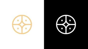 elegante círculo logotipo salão joalheria boutique ícone Projeto modelo vetor