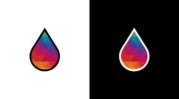 colorida água gotícula logotipo e vetor monograma ícone Projeto modelo
