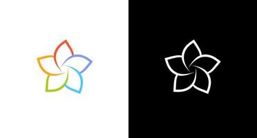 natureza comunidade logotipo com colorida flor monograma ícone Projeto modelo vetor