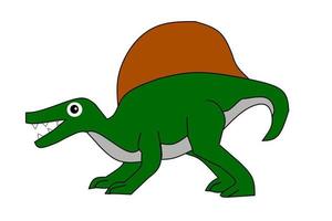 dinossauro espinossauro com branco fundo. vetor ilustração.