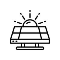 ícone do painel solar para seu site, celular, apresentação e design de logotipo. vetor