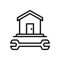 casa reparar ícone para seu local na rede Internet projeto, logotipo, aplicativo, ui. vetor