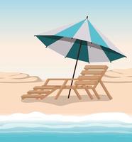 design de cadeira de verão e férias vetor