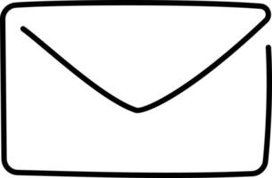 um desenho de linha contínua do ícone de e-mail isolado no fundo branco. ilustração em vetor eps10 para banner, web, elemento de design, modelo, cartão postal. carta, imagem de envelope