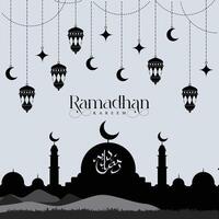 Ramadhan Kareen fundo vetor logotipo