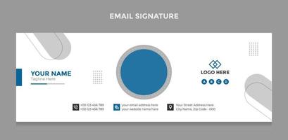 modelo de assinatura de e-mail ou rodapé de e-mail e design de capa de mídia social pessoal vetor