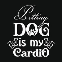 design de camiseta de cachorro vetor