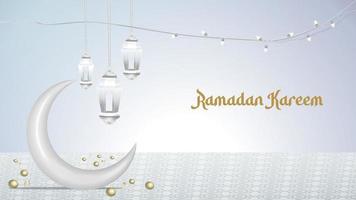 eid Mubarak e Ramadã kareem fundos vetor