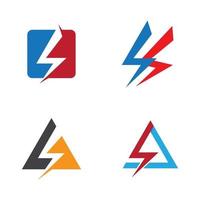 conjunto de imagens do logotipo relâmpago vetor