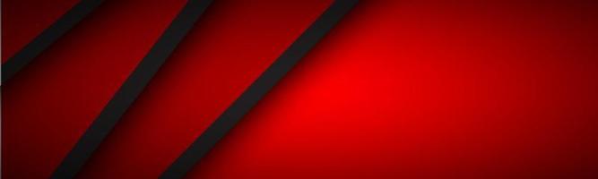 cabeçalho abstrato com camadas vermelhas e pretas umas sobre as outras. banner de design moderno para o seu negócio. ilustração vetorial com listras e linhas oblíquas vetor