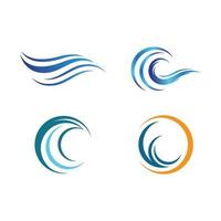 conjunto de imagens do logotipo da onda de água vetor