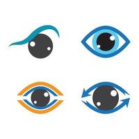 conjunto de imagens de logotipo para cuidados com os olhos vetor