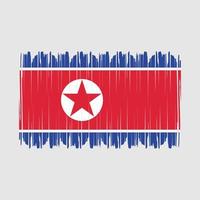 vetor de bandeira da coreia do norte