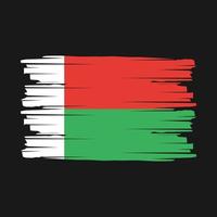 vetor de escova de bandeira de madagascar