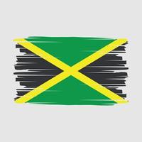 vetor de escova de bandeira da jamaica