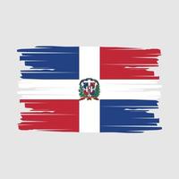 vetor de escova de bandeira da república dominicana