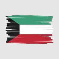 vetor de escova de bandeira do kuwait