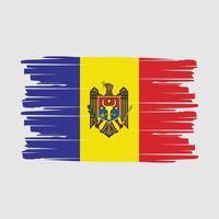 vetor de pincel de bandeira da moldávia