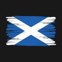 vetor de pincel de bandeira da Escócia