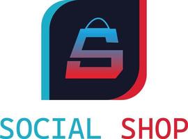 social fazer compras logotipo vetor Arquivo