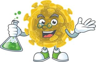 uma desenho animado personagem do infeccioso coronavírus vetor