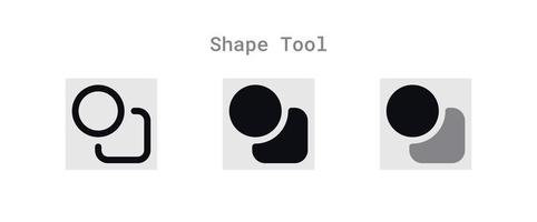 forma ferramenta ícones Folha vetor
