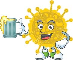 uma desenho animado personagem do coronavírus pandemia vetor