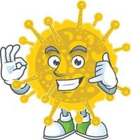 uma desenho animado personagem do coronavírus pandemia vetor