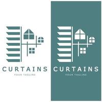 cortina logotipo ilustração modelo, para teatro, casa, hotel e apartamento,móveis,crachá,cortina negócios, vetor