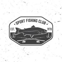 clube desportivo de pesca. ilustração vetorial. vetor
