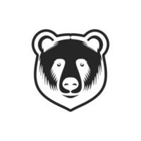 vetor logotipo do uma à moda Preto e branco urso.