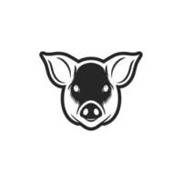 à moda Preto e branco porco logotipo vetor a ideal em forma para seu da empresa branding.
