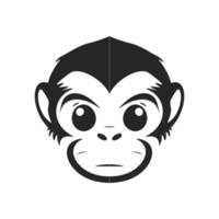elegante vetor logotipo apresentando uma Preto e branco macaco, perfeito para seu marca.