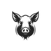 uma Preto e branco porco logotipo vetor, perfeito para branding seu companhia elegantemente. vetor