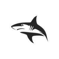 linda Preto e branco Tubarão logotipo vetor para trazer seu marca para vida.