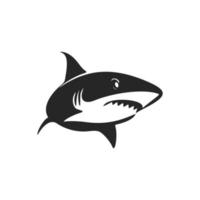 Preto e branco Tubarão vetor logotipo para seu marca elegante e impactante.