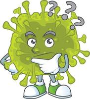 uma desenho animado personagem do coronavírus espalhar vetor