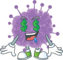 uma desenho animado personagem do coronavírus gripe vetor