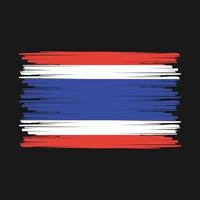 escova de bandeira da tailândia vetor