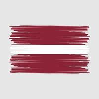escova de bandeira da letónia vetor