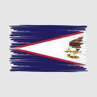 escova de bandeira de samoa americana vetor