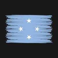 escova de bandeira da micronesia vetor