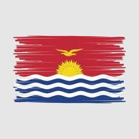 escova de bandeira de kiribati vetor