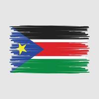 escova de bandeira do sudão do sul vetor