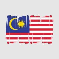 Malásia bandeira vetor ilustração