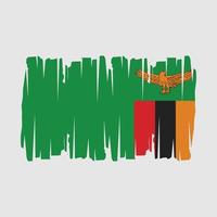 Zâmbia bandeira vetor ilustração