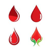 conjunto de imagens de logotipo de gota de sangue vetor