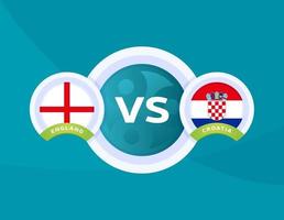 inglaterra vs croácia vetor