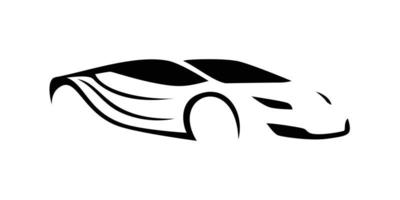 design de logotipo de silhueta de carro. auto móvel sinal e símbolo. vetor