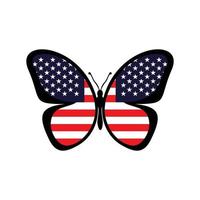 Unidos estados bandeira borboleta Projeto. nacional mundo bandeira inseto. vetor